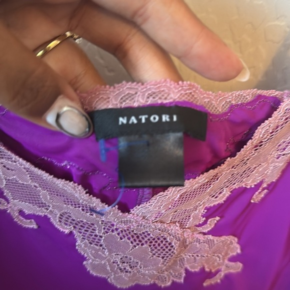 Natori Lace Trim Night Gown Size M - Picture 4 of 6